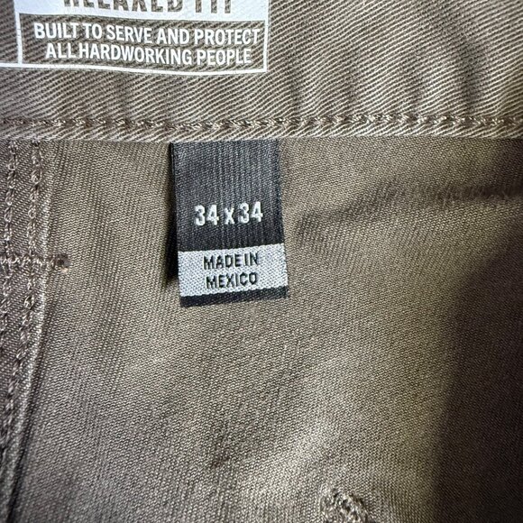 Carhartt Mens Relaxed Fit Green WorkWear Pants 34x34 Cotton Utility Canvas - Picture 5 of 13